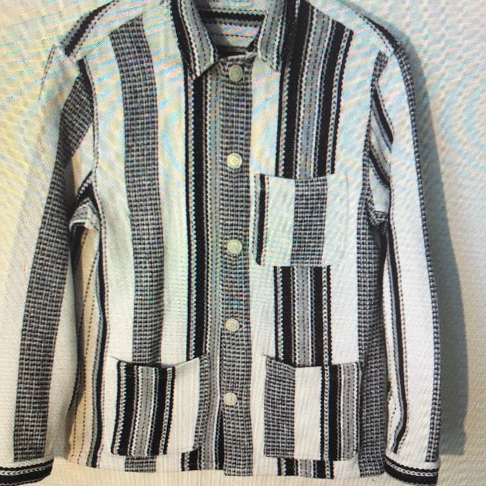 Striped Button-Up Jacket